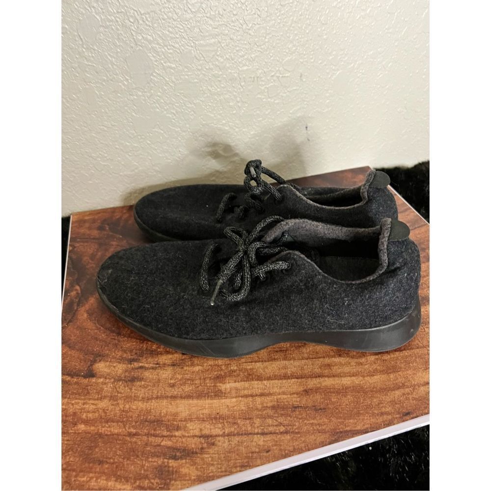 Allbirds Womens Wool Runners Natural Black 10 Black Sole - Picture 4 of 7